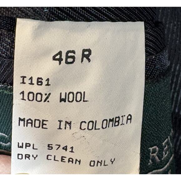 NWT Oscar De La Renta 100% Wool Gold Button Blazer 46R Navy Blue Office Men's - Picture 15 of 15